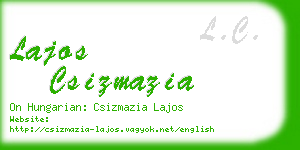 lajos csizmazia business card